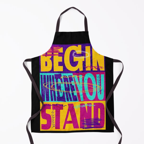 Item preview, Begin Where You Stand T-Shirt, Bold Colorful Typography Graphic Tee, Motivational Pop Art Shirt, Inspirational Gift designed and sold by vec4u.