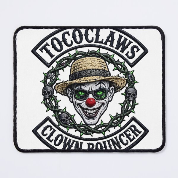 Item preview, Clown Bouncer Killer Jester | Biker Patch Horror Graphic designed and sold by TOCOCLAWS.