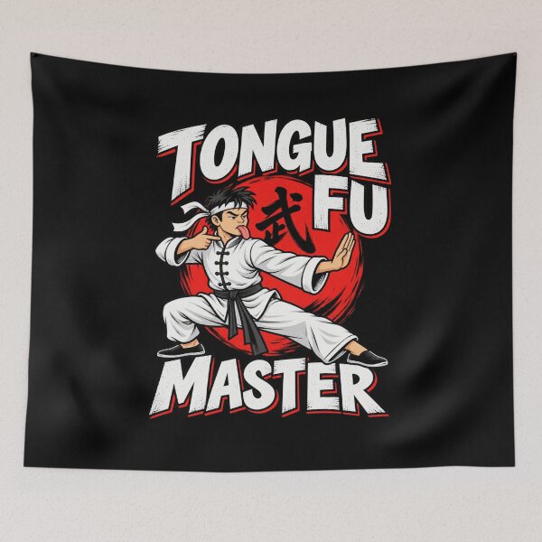 Item preview, T ngue Fu Master Adult Humor Sarcastic Martial Arts Sensei T-Shirt – Funny Martial Arts Gift Graphic designed and sold by Trendably.
