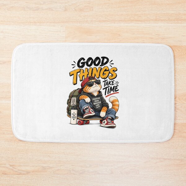 Item preview, Motivational Cat Skateboard Streetwear Design designed and sold by BDLuck2021.