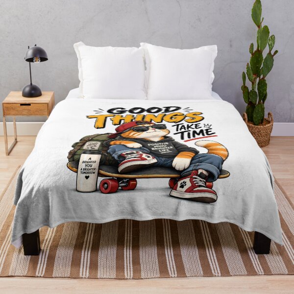 Item preview, Motivational Cat Skateboard Streetwear Design designed and sold by BDLuck2021.