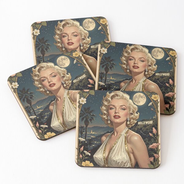 Item preview, Marilyn Monroe Retro Floral Old Hollywood Art designed and sold by BorgSpareParts.