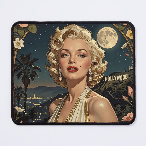 Item preview, Marilyn Monroe Retro Floral Old Hollywood Art designed and sold by BorgSpareParts.