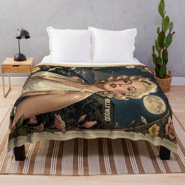 Item preview, Marilyn Monroe Retro Floral Old Hollywood Art designed and sold by BorgSpareParts.