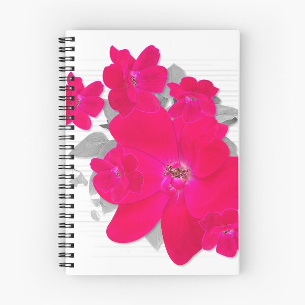 Item preview, Crayola Red Rugosa Rose Flowers on Grayscale designed and sold by Dahneray1.