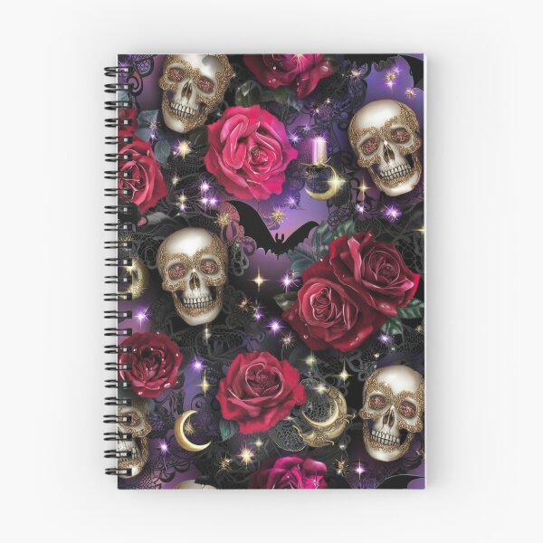 Item preview, Gothic Crimson Romance: Skull and Rose Halloween Seamless Pattern designed and sold by Dream Bloom Gallery.