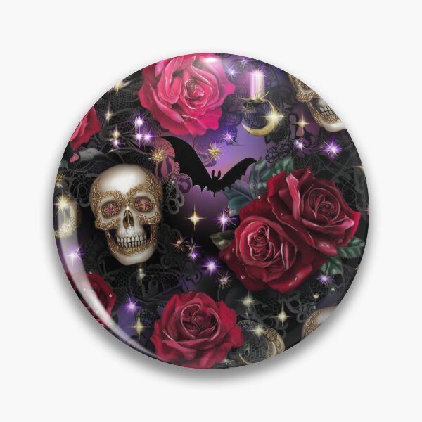 Item preview, Gothic Crimson Romance: Skull and Rose Halloween Seamless Pattern designed and sold by Dream Bloom Gallery.