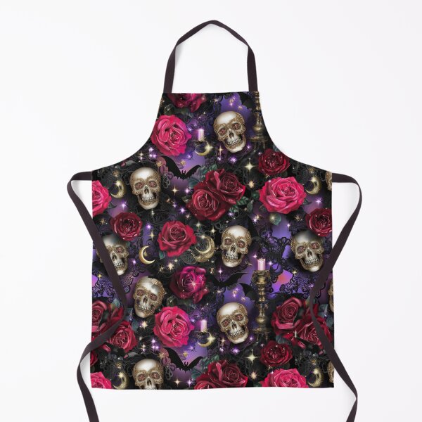 Item preview, Gothic Crimson Romance: Skull and Rose Halloween Seamless Pattern designed and sold by Dream Bloom Gallery.