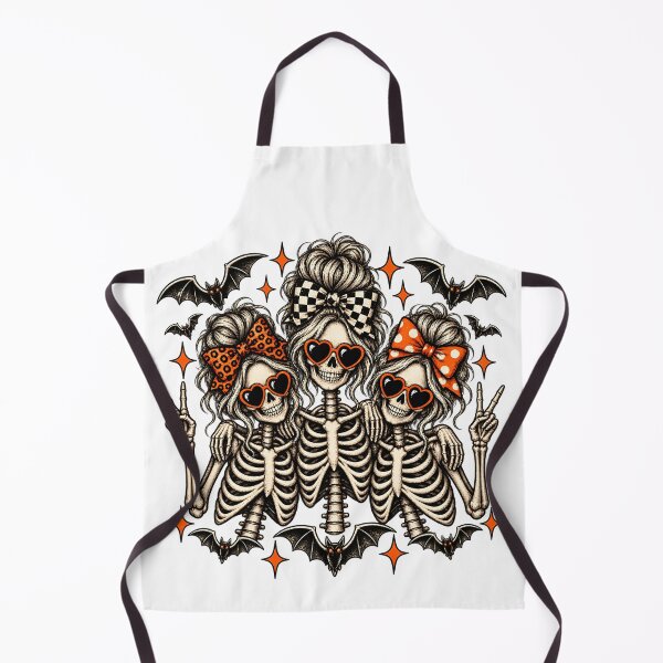 Item preview, Skeleton Besties Messy Bun Bows Sunglasses Halloween Art designed and sold by DesignArtist.ia.
