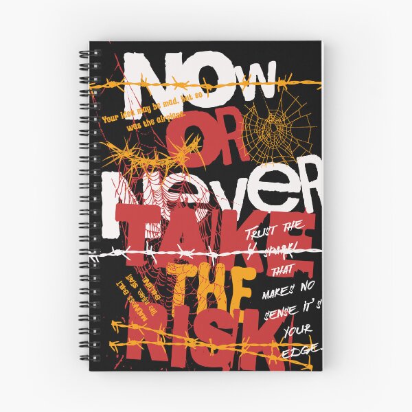 Item preview, Now Or Never Take The Risk T-Shirt, Motivational Streetwear Tee, Bold Typography Graphic Shirt, Entrepreneur Hustle Gift designed and sold by vec4u.