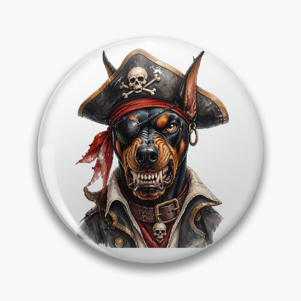 Item preview, Pirate Doberman Captain Fierce Canine Buccaneer Adventure Artwork designed and sold by Wilcox PhotoArt.