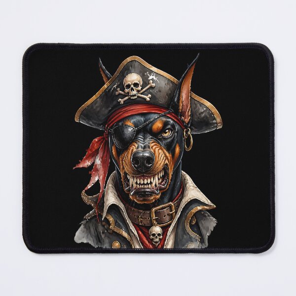 Item preview, Pirate Doberman Captain Fierce Canine Buccaneer Adventure Artwork designed and sold by Wilcox PhotoArt.