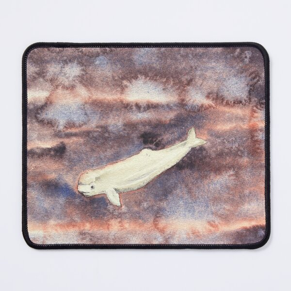 Item preview, Beluga Whale — Delphinapterus leucas | Watercolour & Ink Arctic Study designed and sold by SundayGirlTeam.