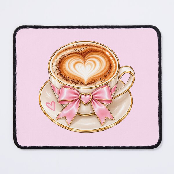 Item preview, Cute Pink Bow Coffee Sticker | Heart Latte Art | Coquette Coffee Aesthetic designed and sold by StickyDelights.
