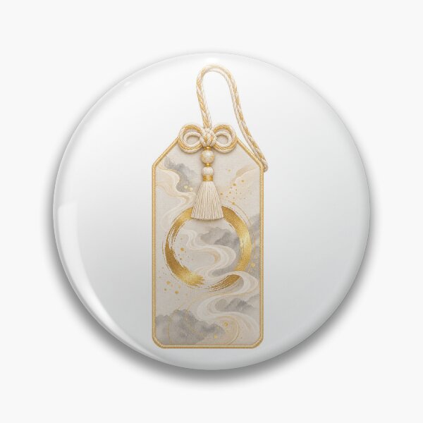 Item preview, Golden Enso Japanese Omamori Style Charm Motif designed and sold by LuminaKage.