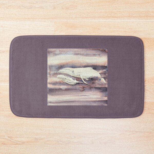 Item preview, Humpback Whale Mother and Calf — Megaptera novaeangliae | Watercolour & Ink designed and sold by SundayGirlTeam.