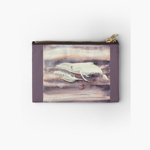 Item preview, Humpback Whale Mother and Calf — Megaptera novaeangliae | Watercolour & Ink designed and sold by SundayGirlTeam.