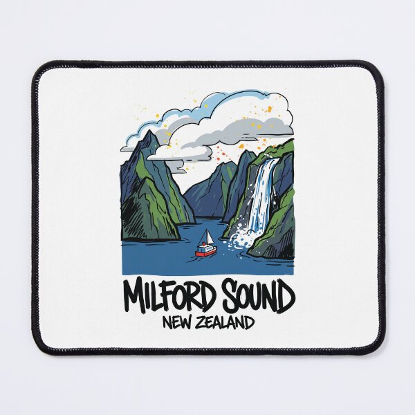 Item preview, Milford Sound Fjord New Zealand Art Print designed and sold by Merch by Das Design Studio.
