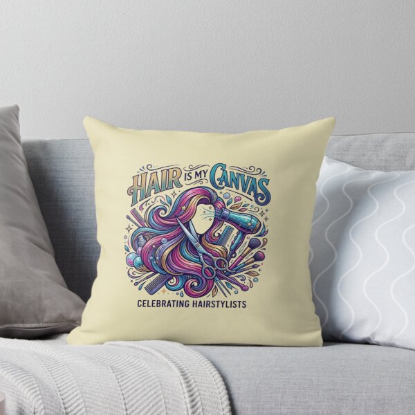 Item preview, Hair Is My Canvas - Modern Hairdresser & Barber Art designed and sold by PixelStyle Studio.