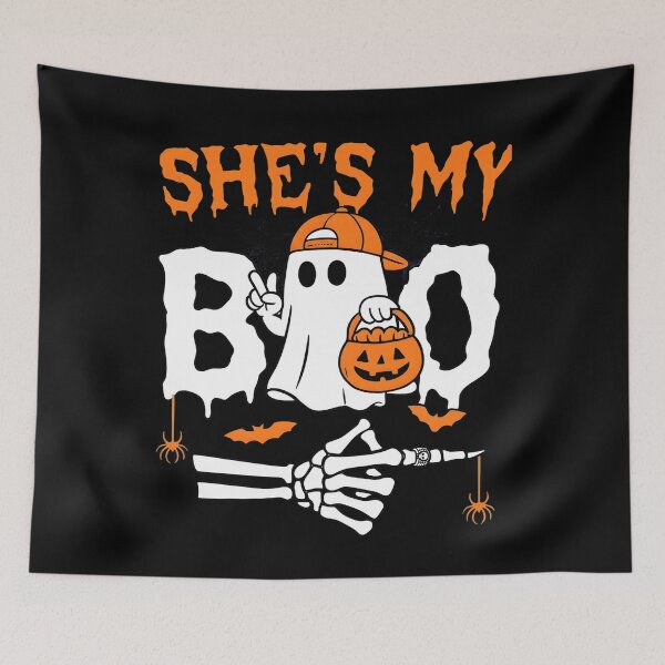 Item preview, Shes My Boo Halloween Couples Ghost designed and sold by KroghDs.