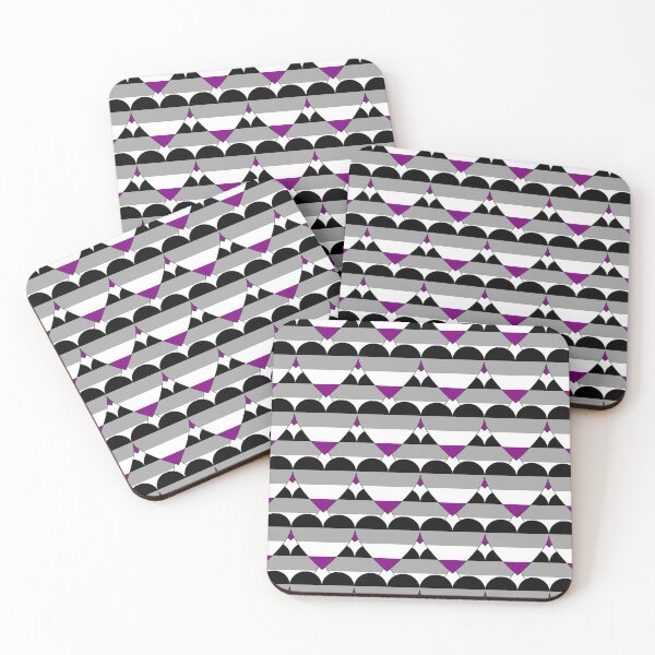 Item preview, Heart With Asexual Flag Pattern designed and sold by TheIconSmith.