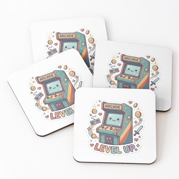 Item preview, Cute Retro Arcade Machine "Level Up" Gamer Design designed and sold by GeniusCorner.