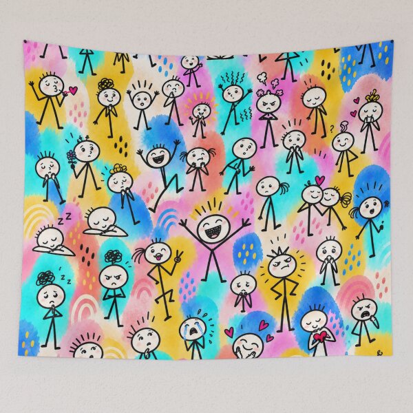 Item preview, A Crowd of Colorful Feelings designed and sold by Qenlo.