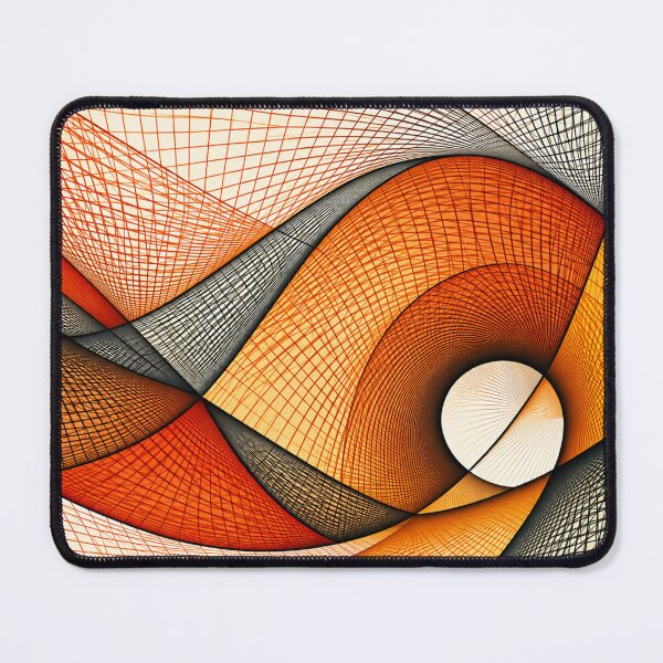 Item preview, Orange Black Abstract Wave Grid designed and sold by NordenPosters.