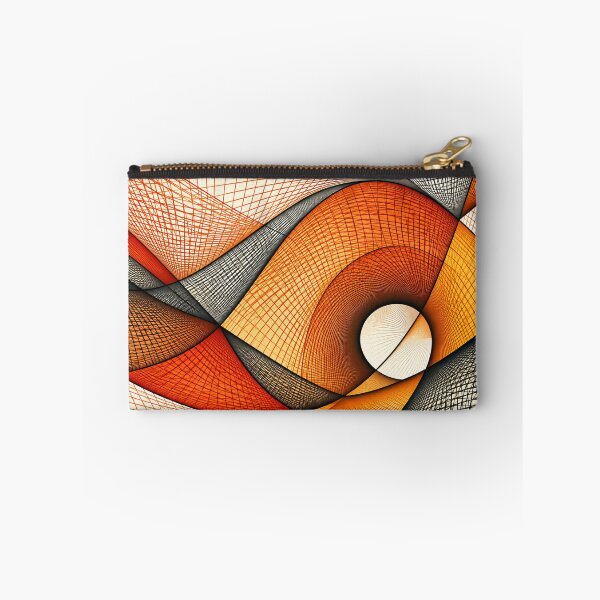 Item preview, Orange Black Abstract Wave Grid designed and sold by NordenPosters.