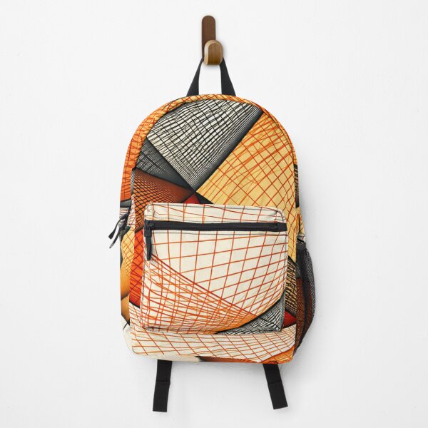 Item preview, Orange Black Abstract Wave Grid designed and sold by NordenPosters.