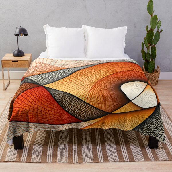 Item preview, Orange Black Abstract Wave Grid designed and sold by NordenPosters.