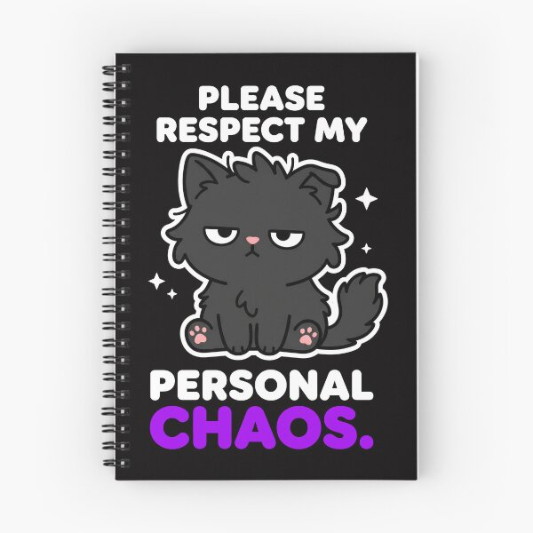 Item preview, Please Respect My Personal Chaos Black Cat Funny Sarcastic  designed and sold by Emmatshirt1.