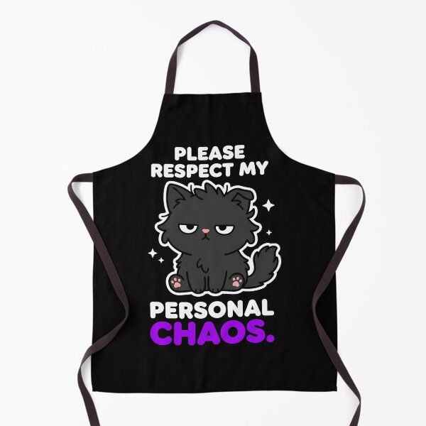 Item preview, Please Respect My Personal Chaos Black Cat Funny Sarcastic designed and sold by Emmatshirt1.