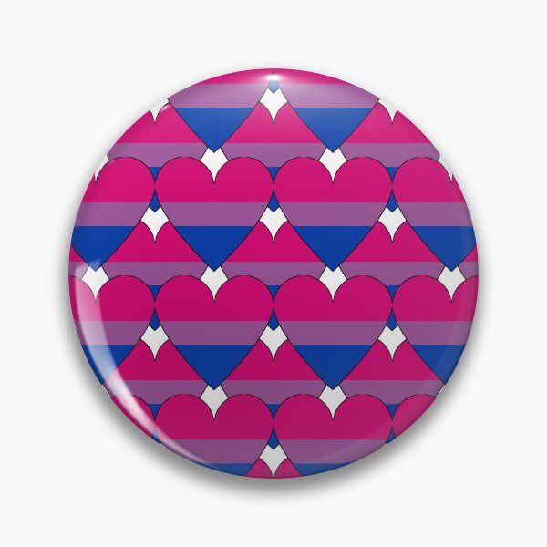 Item preview, Heart With Bisexual Flag Pattern designed and sold by TheIconSmith.