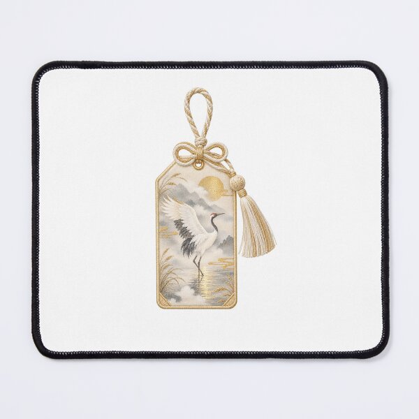 Item preview, Crane Mist Japanese Omamori Style Charm Motif designed and sold by LuminaKage.