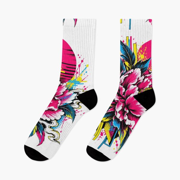Item preview, Electric Peony – Japanese Pop Art Floral designed and sold by KASUMINK.