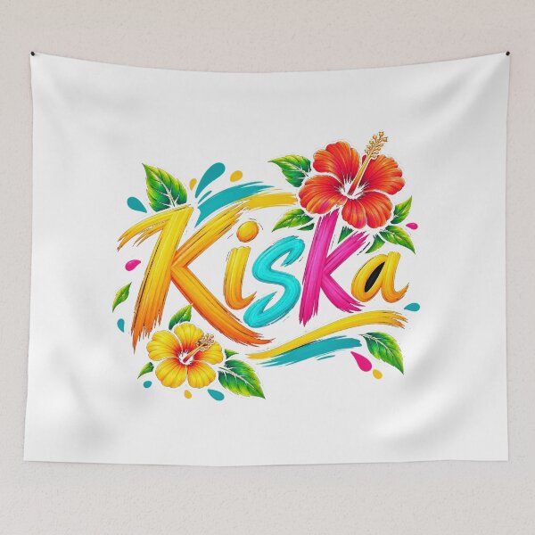 Item preview, Kiska Colorful Tropical Flower Art designed and sold by Design Sounds Studio.