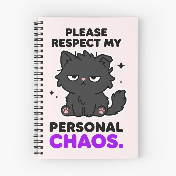 Item preview, Please Respect My Personal Chaos Black Cat Funny Sarcastic  designed and sold by Emmatshirt1.