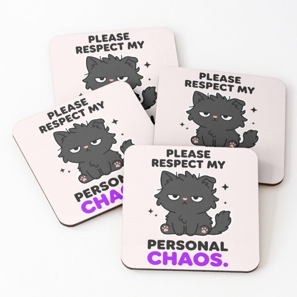 Item preview, Please Respect My Personal Chaos Black Cat Funny Sarcastic  designed and sold by Emmatshirt1.