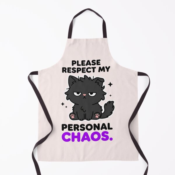 Item preview, Please Respect My Personal Chaos Black Cat Funny Sarcastic designed and sold by Emmatshirt1.