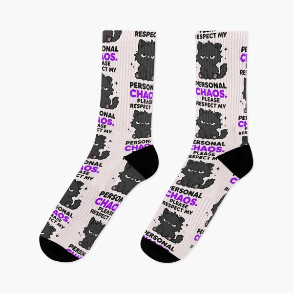 Item preview, Please Respect My Personal Chaos Black Cat Funny Sarcastic  designed and sold by Emmatshirt1.