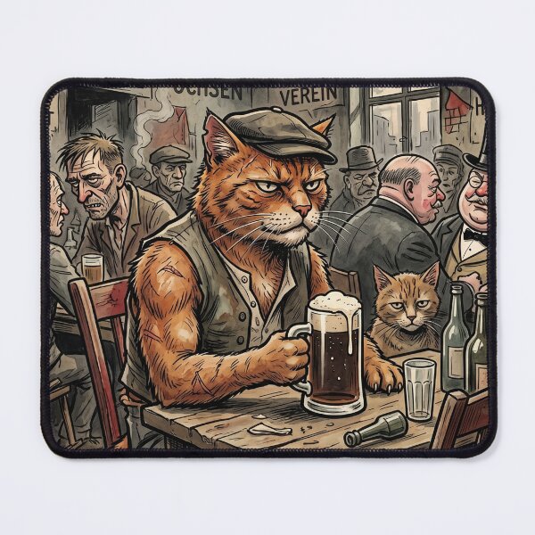 Item preview, Comrade Tabby: Weimar Bierstube Proletarian Art designed and sold by FreiherrPK.