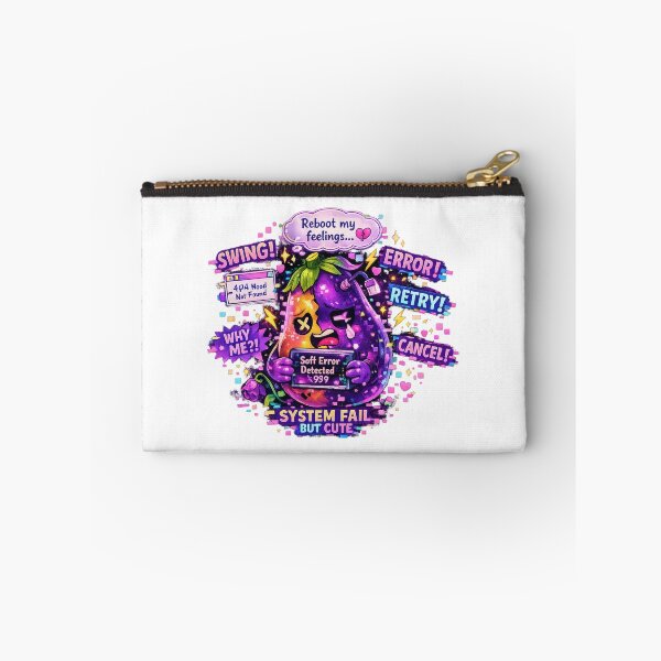 Item preview, Soft Error Detected – Pastel Kawaii Glitch Eggplant  designed and sold by Sommium .