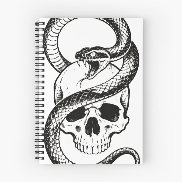 Item preview, Ouroboros Snake Skull Tattoo designed and sold by GodsMonsterss.