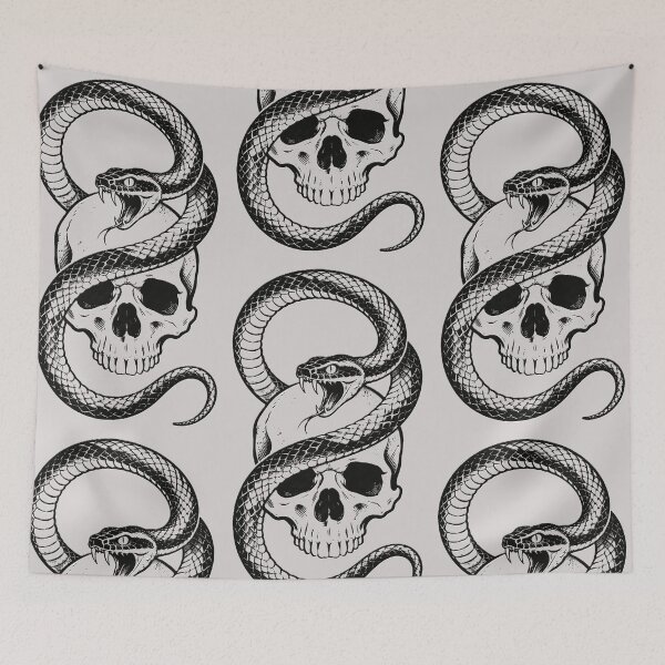 Item preview, Ouroboros Snake Skull Tattoo designed and sold by GodsMonsterss.