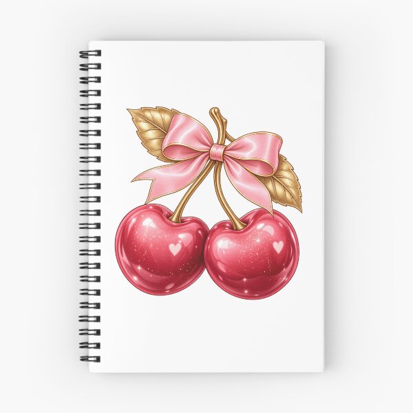 Item preview, Cute Cherry Bow Sticker | Pink Coquette Cherries | Kawaii Fruit Aesthetic designed and sold by StickyDelights.