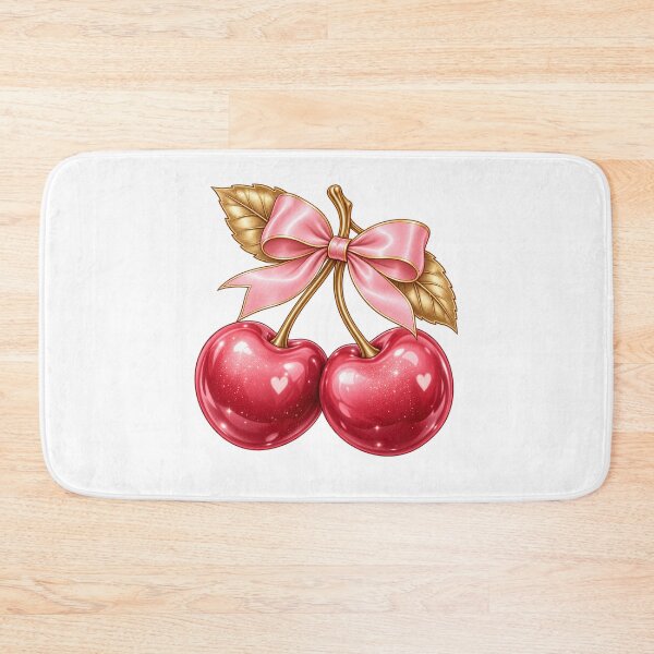 Item preview, Cute Cherry Bow Sticker | Pink Coquette Cherries | Kawaii Fruit Aesthetic designed and sold by StickyDelights.