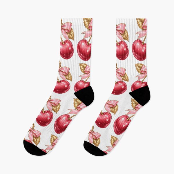 Item preview, Cute Cherry Bow Sticker | Pink Coquette Cherries | Kawaii Fruit Aesthetic designed and sold by StickyDelights.
