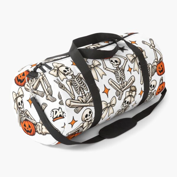 Item preview, Cute Skeleton Poses Bows Pumpkins Halloween Sticker Sheet Art designed and sold by DesignArtist.ia.
