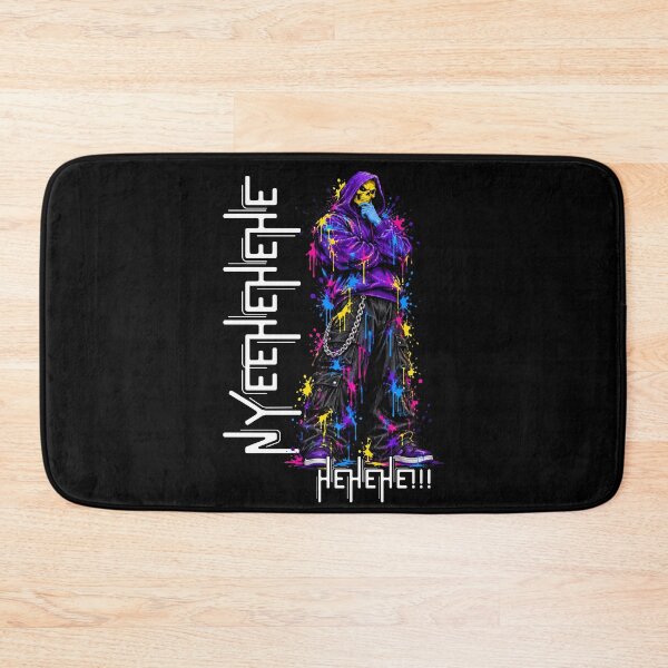Item preview, Nyeh Heh Heh Spooky Skull Villain Retro Paint Drip Streetwear Art designed and sold by W&RParadise.
